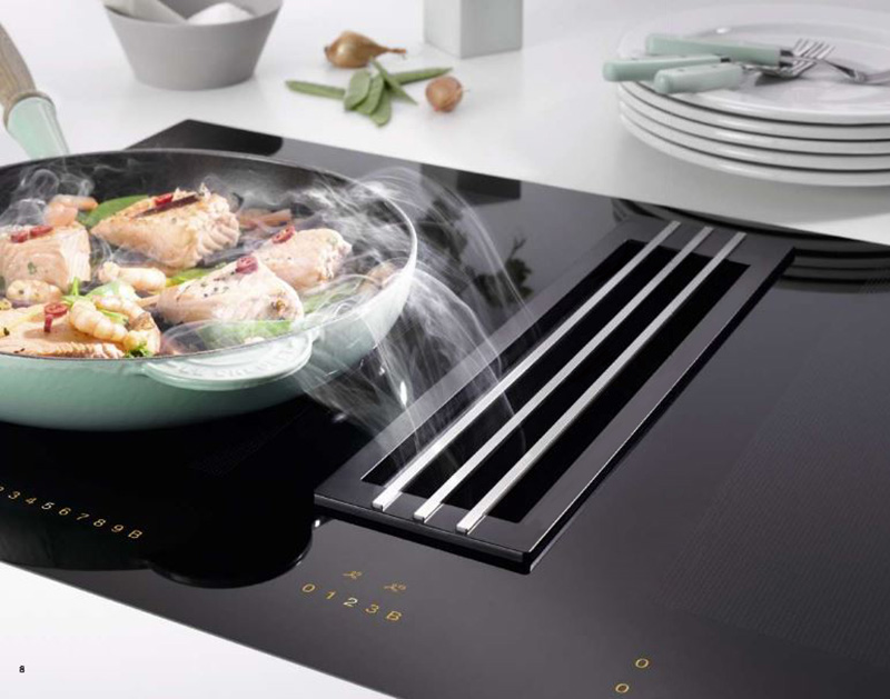 Plaque de cuisson à induction avec hotte intégrée - Zone flexible - Lattes  (34) –